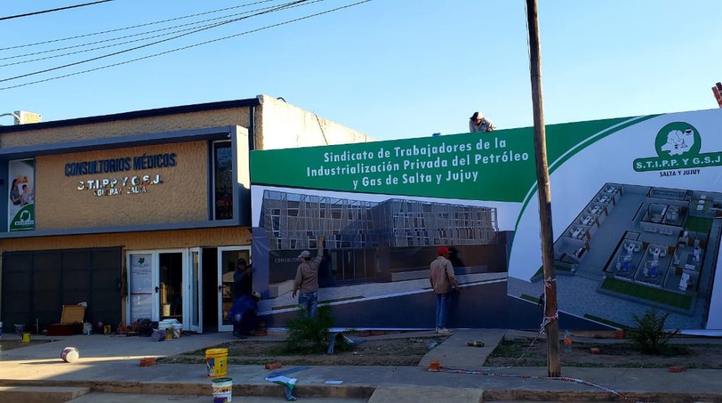 Inauguracion consultorios médicos en el Sindicato de Petroleros en la ciudad de Aguaray.