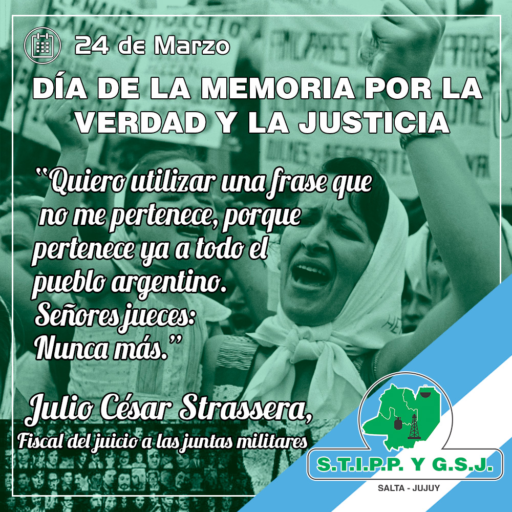 Thumbnail for Nunca Mas!! 24 de Marzo día de la Memoria por la Verdad y la Justicia